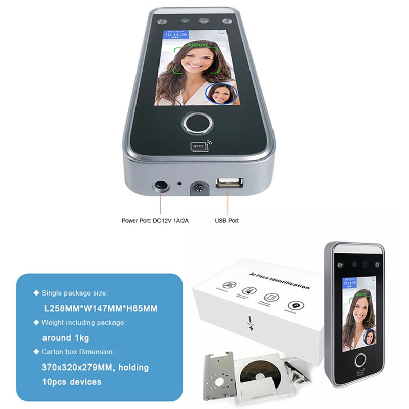 AI06F Dynamic Face and Fingerprint Recognition Terminal